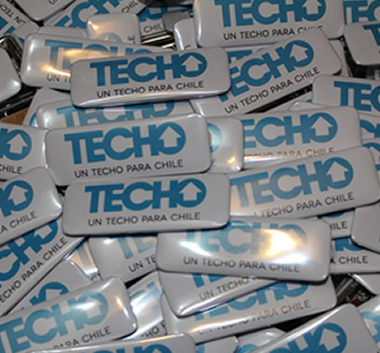 Chapitas rectangulares para Fundacion Techo